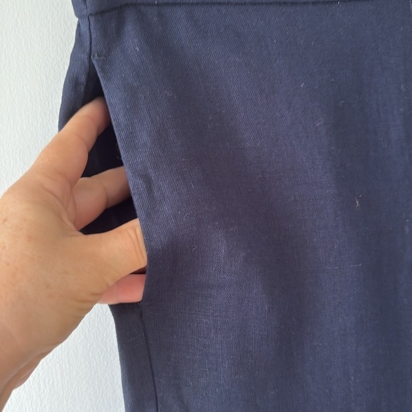 Boden Navy Blue Hampstead Linen Trousers 6P - Picture 6 of 15